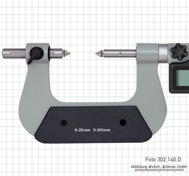 Dig.-Universal-Mikrometer mit verschiebb. Amboss,  0-25mm